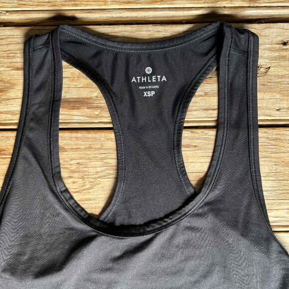 Athleta Tank Top Womens Momentum Seamless Black Workout Active Small Petite mulb - Picture 5 of 9